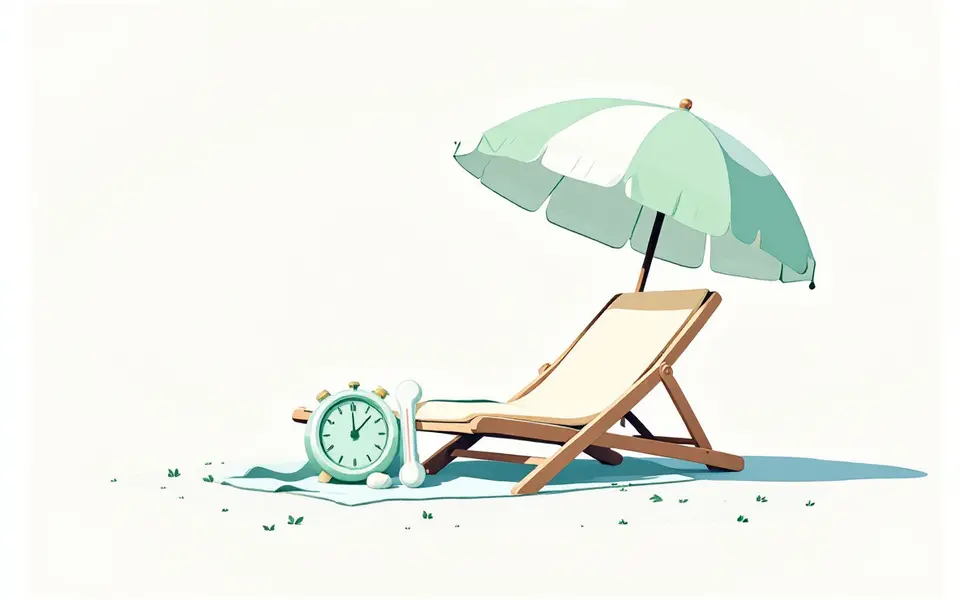 Illustration zum Beitrag: Krankenstand im Urlaub und im Ausland